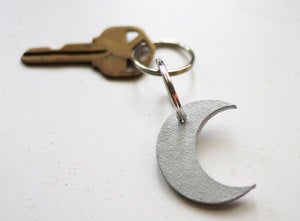 Image of Cut Path moon keychain
