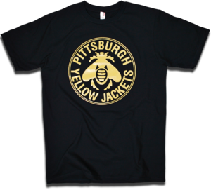 Image of Pittsburgh Yellow Jackets 1915 custom hockey tee by Backpage Press