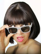 Image of Camilla Swarovski Crystal Wayfarer Sunglasses