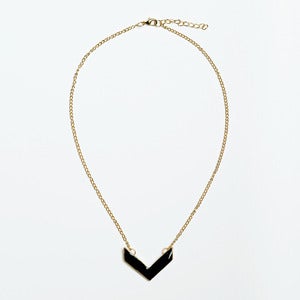 Image of Black Chevron Necklace