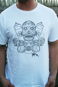 Image of LYFE SPRAY SKULL TEE SHIRT