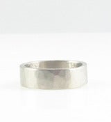 Image of 14kt Palladium 6mm Hammered Band