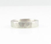 Image of 14kt Palladium 4mm Hammered Band