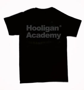 Image of Hoolgan Academy "All Black Print OG Logo" Tee