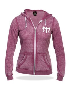 Image of Women's Vintage Zip-up hoodie-pink