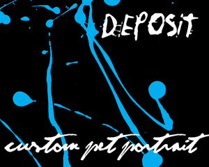 Image of custom pet portrait design deposit