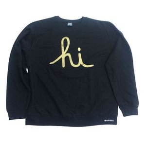 Image of IN4M - HI CREW NECK FLEECE (BLK/GLD)