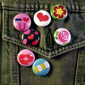 Image of Studio Bento "XOXO" 1" Buttons - Set of 7
