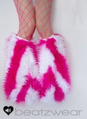 Image of Striped fluffies pink and white