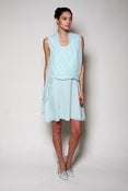 Image of Chiffon Cowl Dress: Seafoam