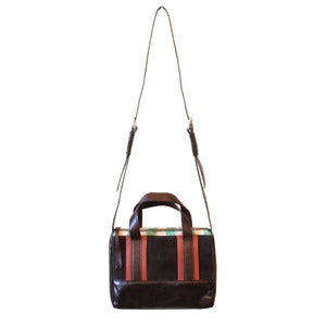 Image of Marilynn Duffle - brown/camel green stripe
