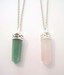 Image of Rose Quartz & Green Aventurine crystal necklace