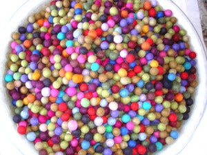 Image of 1/2" Felt Bead Balls: Assorted Solid Colors