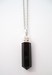 Image of Black Agate Crystal Point Necklace.