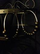 Image of Black Wooden Bead Hoops