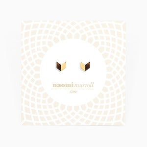 Image of Arrowhead Studs | Tortoiseshell + Golden