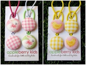 Image of Set of Four Hair Elastics - Easter