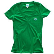 Image of 8 Bit Apparel #Pixel Womens Vneck Green
