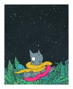 Image of CAT WITH THREE SNAKES - Archival Print