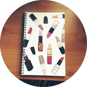 Image of Lipstick Print Notebook