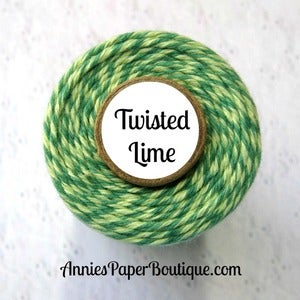 Image of Twisted Lime Trendy Twine {Light Green & Dark Green Bakers Twine}