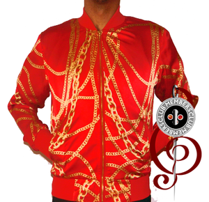 Image of Red Royalty Silk Members Club Jacket