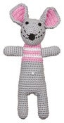 Image of Crochet Small mouse pram toy 