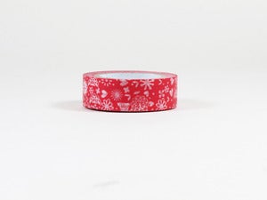 Image of Red Flowers & Birds Washi Tape