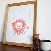 Image of Friendly Little Lion Handscreenprinted Poster