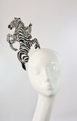 Image of Hand Painted Zebra Fascinator