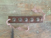 Image of Vintage Leather Cuff with Antique Buttons