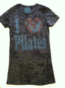 Image of I heart Pilates - burnout t-shirt - black 