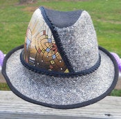 Image of Hand Painted Earthy Tan Fedora 