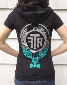 Image of Winged skate Black Sleeveless hoodie 