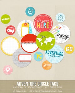 Image of Adventure Circle Tags (Digital)