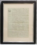 Image of Custom framed antique French document, one of a kind (II)