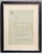 Image of Custom framed antique French document, one of a kind (IV)