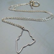 Image of Maine State Outline Necklace