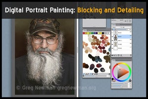 Image of Digital Portrait Painting: Blocking and Detailing