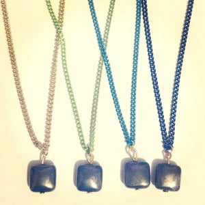 Image of Pyrite Power Square Necklace