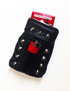 Image of LEATHER STUDDED CIGARETTE POUCH
