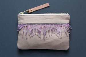 Image of PASTEL Beaded Aztec Clutch