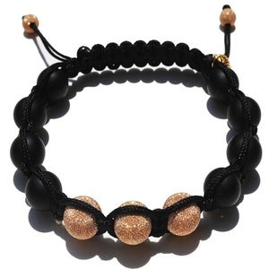 Image of Black Silk w/ 3 Rose Gold