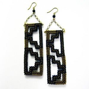 Image of Bronze Windowpane Earrings