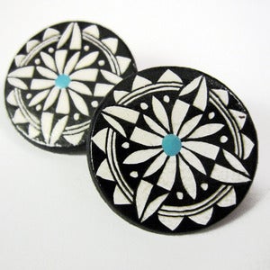 Image of Black and White Memories Earrings