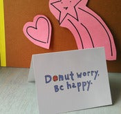 Image of SINGLE NOTECARDS: Donut Worry Be Happy