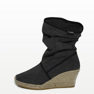 Image of BLACK Vintage Washed Wedge