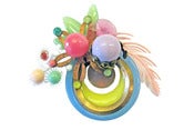 Image of Circular Feather Detail Brooch by Joli Jewelry