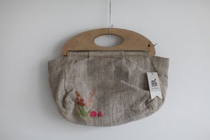 Image of 1940s embroidered knitting bag