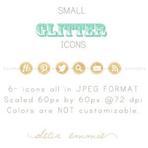 Image of small GLITTER icons